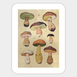 Mushroom Art Sticker